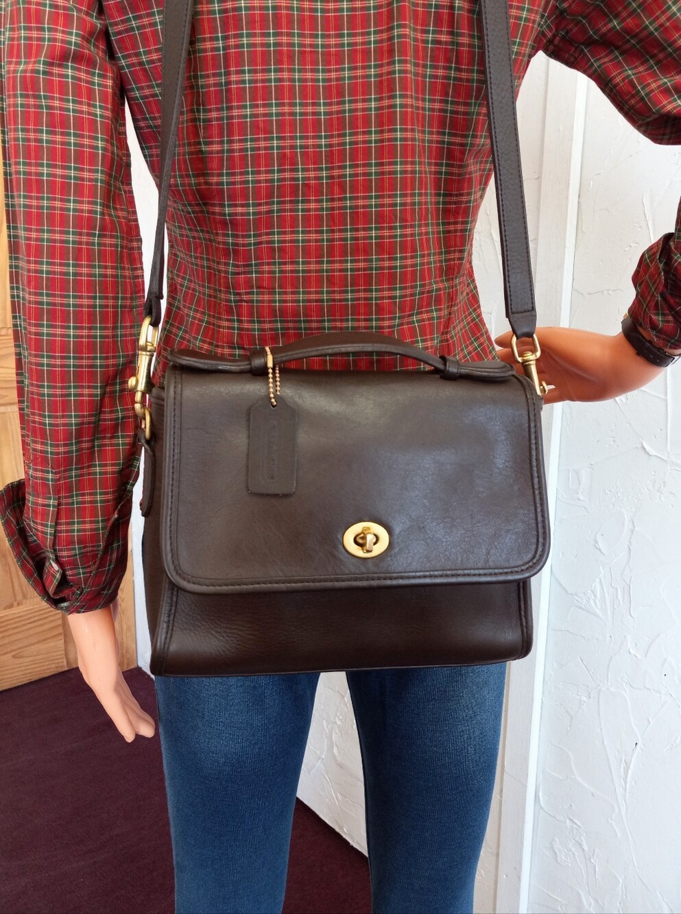 Coach Court Bag #9870, Mahogany Brown, Pre-1994 Legacy Collection